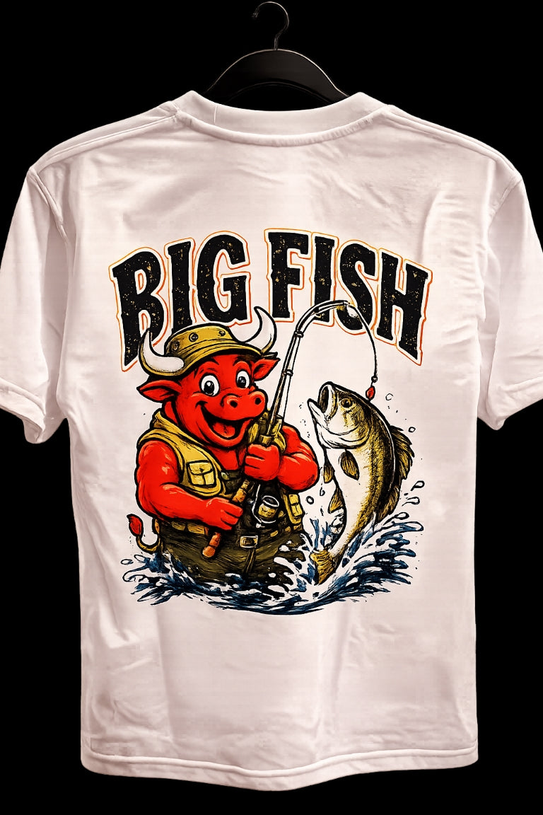 Social Bull Cotton T-Shirt - Big Fish Colour - Children £18 | Adults £22 - The Social Bull