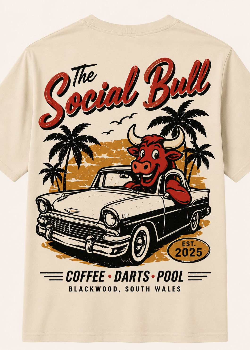 Social Bull Cotton T-Shirt - Car Design - Children £18 | Adults £22 - The Social Bull