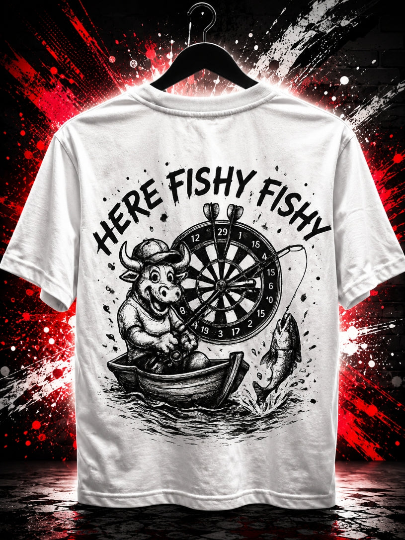 Social Bull Cotton T-Shirt - Here Fishy Fishy - Children £18 | Adults £22 - The Social Bull