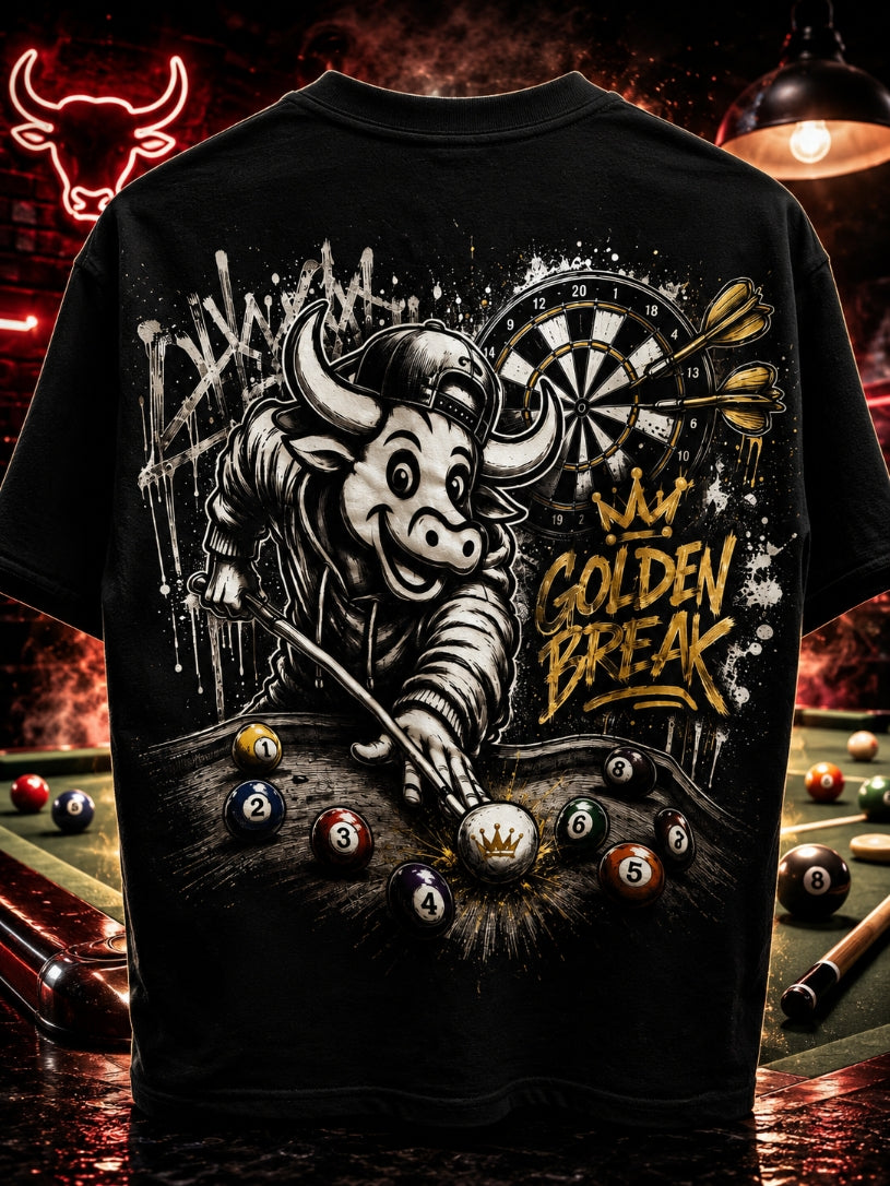Social Bull Cotton T-Shirt - Golden Break - Adults L & XL £22